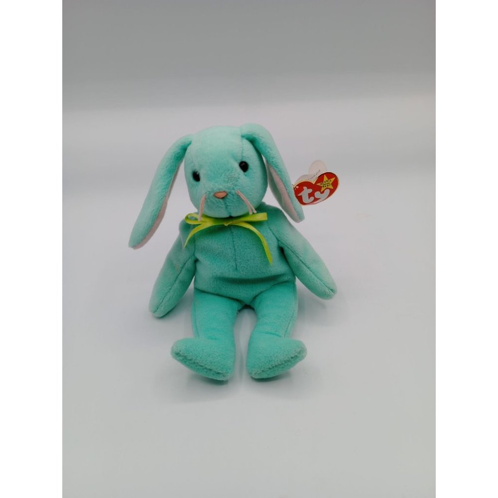 1996 Hippity the Rabbit, good condition, pvc Pellets, light green,